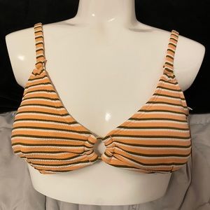 retro striped Bikini top